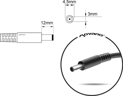 Zasilacz Mitsu do laptopa Dell 19,5V 4,62A (4,5x3,0) (5ZM021)