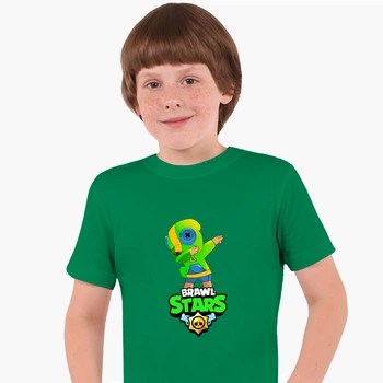 Детская футболка Бравл Старс (Brawl Stars) (25186-1705) 146-152 см Хлопок Зеленый