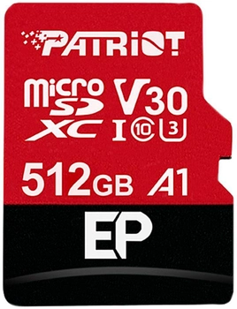 Patriot EP Pro microSDXC 512GB UHS-I A1 U3 V30 + adapter (PEF512GEP31MCX)