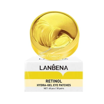 Патчі омолоджувальні для очей LANBENA RETINOL гідрогелеві з ретинолом і колагеном 60 шт