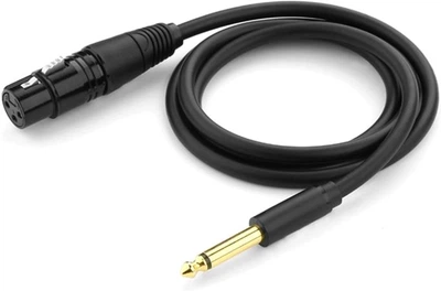 Микрофонный кабель Ugreen AV131 Jack 6.3 мм to XLR Female AV Cable 2 м Black (90401983, 20719)