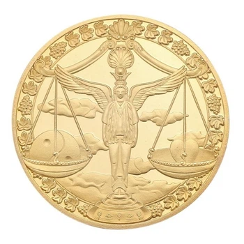 Позолоченная сувенирная монета Знак зодиака Весы