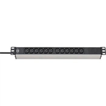 Блок розеток для Brennenstuhl Alu-Line 19" серверної шафи 12 розеток IEC 10А 3500Вт 2м (1390007112)
