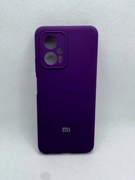 Чехол Silicone Cover Full для Xiaomi Poco X4 GT 5g Фиолетовый Баклажан