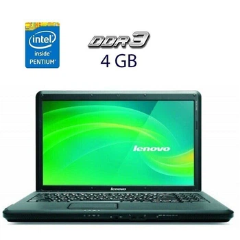 Ноутбук Б-класс Lenovo G550 / 15.6" TN / Intel Pentium T4500 (2 ядра по 2.3GHz) / 4GB DDR3 / 250GB HDD / GMA Graphics 4500M / WebCam б/у