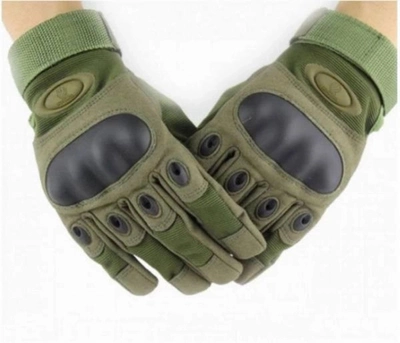 Тактичні рукавички з пальцями Вірменські повнопалі військові рукавички Розмір L Зелені (Олива)