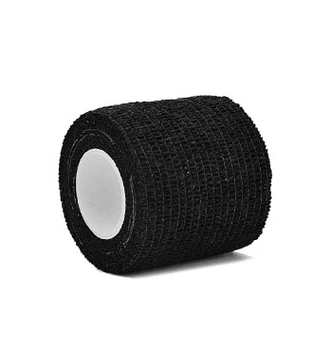 Бандажний еластичний бинт для тату Black 4.5 м, бандаж чорний для перманента, татуювань