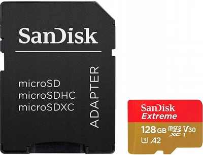 SanDisk Extreme microSDXC 128 GB UHS-I + adapter (SDSQXAA-128G-GN6AA)