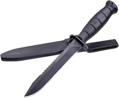 Армейский Военный Нож с Пилой Glock FM81 Черный