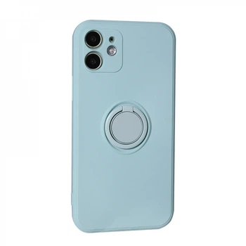 Чехол Ring силиконовый для iPhone 12 6.1", бирюзовый