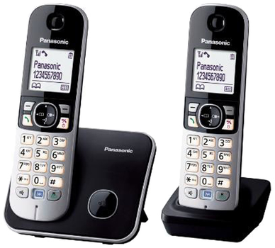 Telefon stacjonarny Panasonic KX-TG6812 PDM Czarny / Srebrny