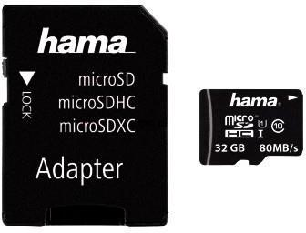 Adapter Hama microSDHC 32GB Class 10 + (124139)