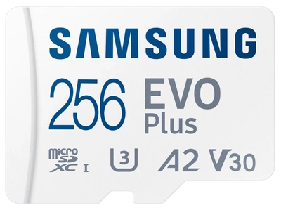Samsung Evo Plus microSDXC 256GB UHS-I U3 V30 A2 + SD адаптер (MB-MC256KA/EU)