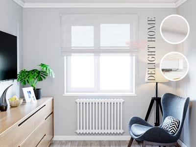 Римская штора система Light I&H Тюль Эйр Кремовый 130*170 см
