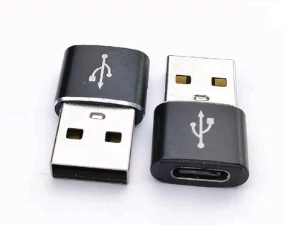 Переходник для зарядки USB 2.0 - > TYPE-C для телефона, ноутбука (793834280) Черный