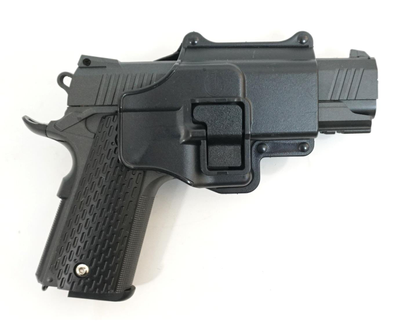 Страйкбольний пістолет з кобурою Colt 1911 Rail Galaxy G25+ метал чорний