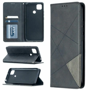 Чохол-книжка з кишеньками UniCase Geometric Pattern для Xiaomi Redmi 9C - Black