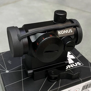 Коліматорний приціл KONUS NUCLEAR-QR 1x22, 3 MOA, широке поле зору, швидкознімне кріплення Picatinny