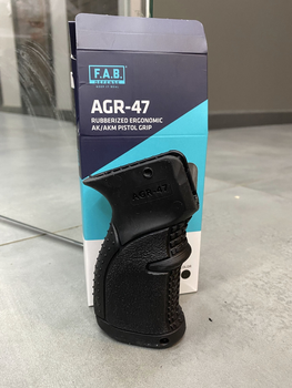 Рукоятка пистолетная FAB Defence для АК, Вепрь, Сайга прорезиненная (AGR-47), цвет Черный