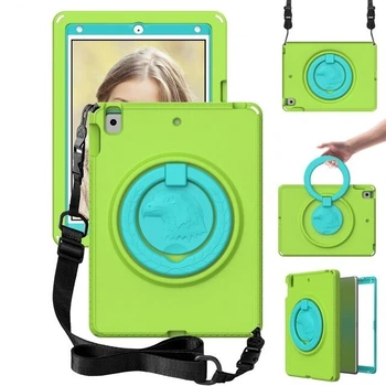 Чехол STR EVA с ремнём для ношения и круглой подставкой для Apple iPad 7, (10.2" экран) Green