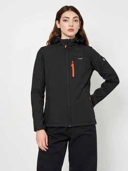Спортивна вітрівка з капюшоном жіноча Elbrus Iver Wo'S S Black/Spic Orang/Asph (5902786119592)
