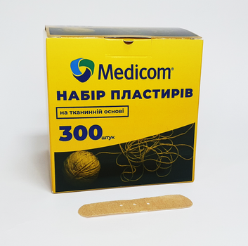 Набір пластирів на тканинній основі Medicom 19x72 мм 300 шт