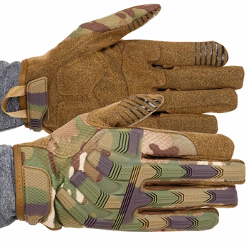 Перчатки тактические с закрытыми пальцами Military Rangers BC-9875 размер: XL Цвет: Камуфляж Multicam