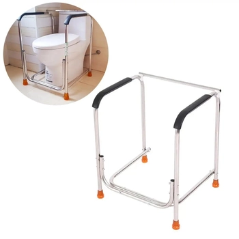 Поручні-опора в туалет з чохлом (Метал) опорний поручень на унітаз для осіб з обмеженими можливостями (VS7005856)