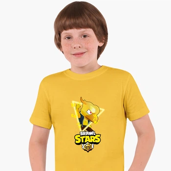 Детская футболка Бравл Старс Ворон (Brawl Stars Crow) (25186-1060) 122-128 см Хлопок Желтый