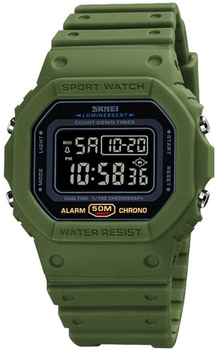 Мужские часы Skmei 1628AGBK army green-black