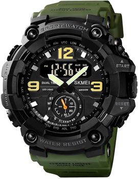 Чоловічий годинник Skmei 1637AG army green