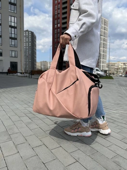 Спортивная сумка женская для спортзала, тренировок или в дорогу 30L, розовый цвет