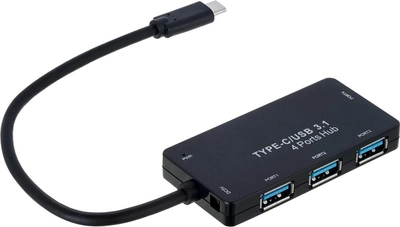 Hub USB Akyga USB 3.2 Gen 2 (3.1 Gen 2) Type-C 500 Mbit/s Czarny (AK-AD-52)