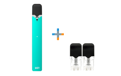 Электронная Сигарета. OVNS W01 POD Kit Blue (Голубой) POD Система + 2 картриджа