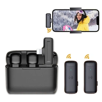 Двойной микрофон Wireless Lightning microphone+receiver для iPhone 14|13|12|11|X|8|7