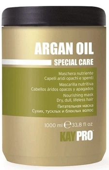 Маска для живлення сухого волосся KayPro Argan Oil з маслом аргани 1000 мл для інтенсивного відновлення та м’якості