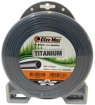Косильна струна Oleo-Mac TITANIUM Ø3.0мм*56м (кругла)