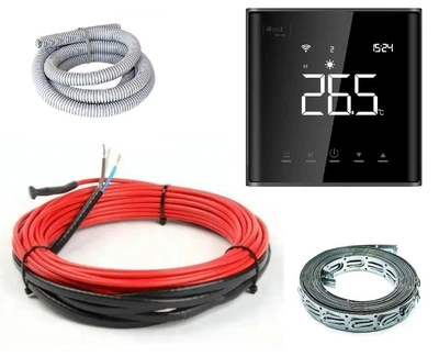 Набор теплый пол 2,5-3,1 м2 | CableKit Sensor-450 Вт | Нагревательный кабель + терморегулятор 4HEAT
