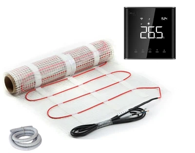 Нагревательный мат с терморегулятором MatKit Sensor-2,0 м2 | Теплый пол под плитку 4HEAT