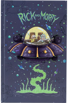 Книга записна Kite Rick and Morty-2 А6 тверда обкладинка у клітинку 80 аркушів (RM22-199-2)