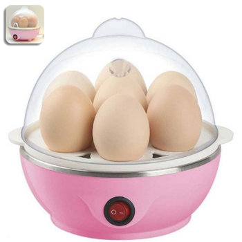 Яйцеварка электрическая для приготовления на 7 яиц Egg Cooker Розовая