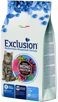 Полнорационный сухой корм Exclusion Cat Adult Tuna с тунцем для взрослых кошек всех пород 12 кг (8011259004512)