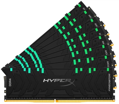 Оперативная память Kingston DDR4-3200 262144MB PC4-25600 (Kit of 8x32768) HyperX Predator RGB Black (HX432C16PB3AK8/256)