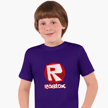 Детская футболка для мальчиков Роблокс (Roblox) (25186-1708-24) 158-164 см Хлопок Фиолетовый