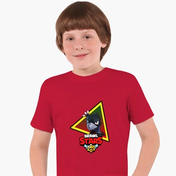 Детская футболка Бравл Старс Ворон (Brawl Stars Crow) (25186-1025) 158-164 см Хлопок Красный