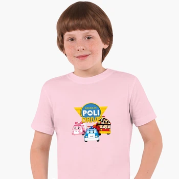 Детская футболка Робокар Поли (Robocar Poli) (25186-1617) 134-140 см Хлопок Розовый