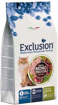 Полнорационный сухой корм Exclusion Cat Sterilized Chicken с курицей для стерилизованных кошек 12 кг (8011259004192)