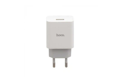 Оригінальний зарядний USB блок живлення Hoco. C81A 5V 2.1 А Білий