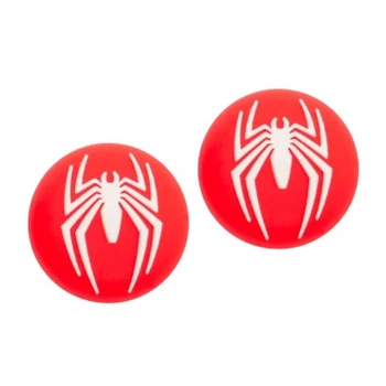 Силиконовые накладки на стики Spider-Man для Sony DualShock PS4 / DualSense PS5 (Красные, 2шт.) [376412127]