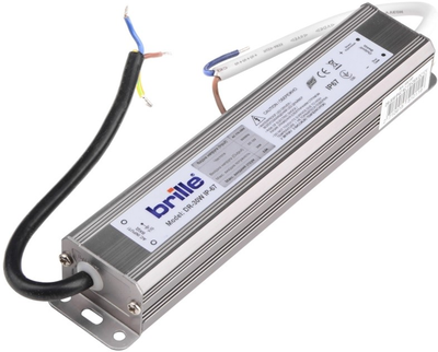 LED драйвер Brille DR-30W IP-67 AC 100-240V DC 12V (109155)